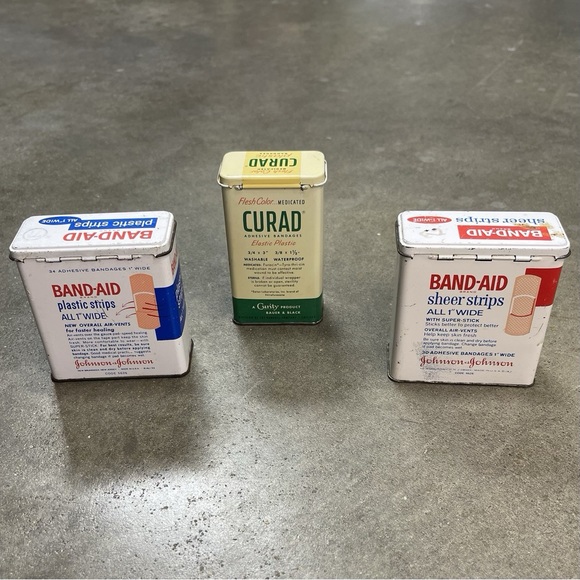Vintage Band-Aid & Curad Tin Lot (3) - Picture 2 of 7